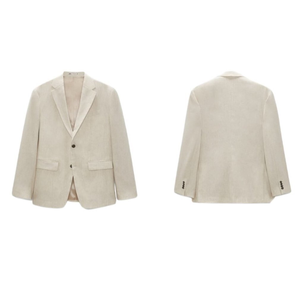 ZARA LINEN BLEND SUIT JACKET 4373/705